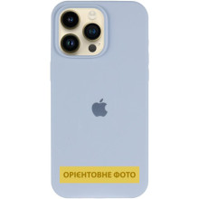 Чехол Silicone Case (AA) Logo with MagSafe для Apple iPhone 16 (6.1") – Голубой