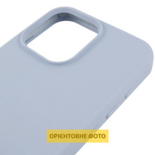 Чехол Silicone Case (AA) Logo with MagSafe для Apple iPhone 16 (6.1") – Голубой