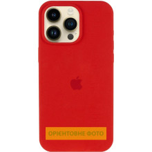 Чехол Silicone Case (AA) Logo with MagSafe для Apple iPhone 16 (6.1") – Красный