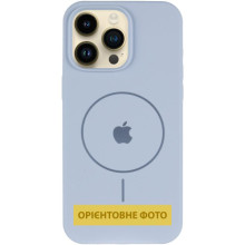 Чохол Silicone Case Full Protective (AA) V2 with MagSafe для Apple iPhone 16 (6.1") – Блакитний