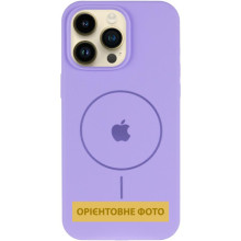 Чохол Silicone Case Full Protective (AA) V2 with MagSafe для Apple iPhone 16 (6.1") – Бузковий
