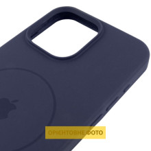 Чохол Silicone Case Full Protective (AA) V2 with MagSafe для Apple iPhone 16 (6.1") – Темно-синій