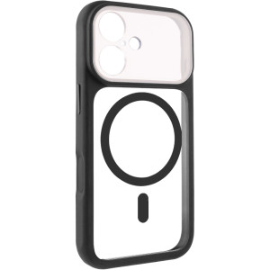 Чохол TPU+PC GETMAN Moon Clear with MagSafe для Apple iPhone 16 (6.1") – Чорний