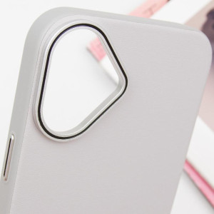 Чехол SGP PC+Leather with Magnetic Fit для Apple iPhone 16 (6.1") – Серый