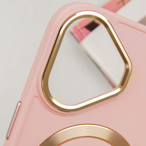 TPU чохол Bonbon Metal Style with Magnetic Fit для Apple iPhone 16 (6.1") – Рожевий