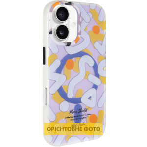 TPU чохол Pastel Chaos with Magnetic Fit для Apple iPhone 16 (6.1") – Білий
