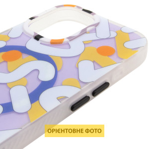 TPU чохол Pastel Chaos with Magnetic Fit для Apple iPhone 16 (6.1") – Білий
