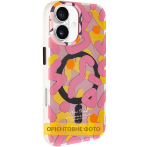TPU чохол Pastel Chaos with Magnetic Fit для Apple iPhone 16 (6.1") – Рожевий