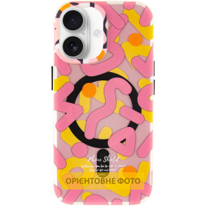 TPU чохол Pastel Chaos with Magnetic Fit для Apple iPhone 16 (6.1") – Рожевий