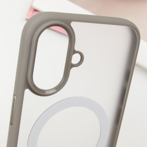 TPU+PC чехол Blueo Skin Friendly Frosted with Magnetic Fit для Apple iPhone 16 (6.1") – Серый