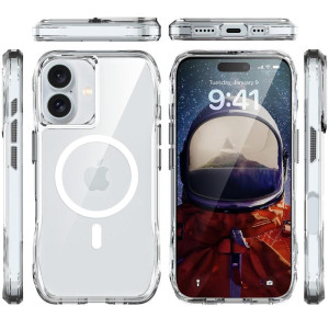Чохол TPU Space Octagon with Magnetic Fit для Apple iPhone 16 (6.1") – Прозорий