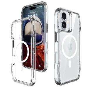 Чохол TPU Space Octagon with Magnetic Fit для Apple iPhone 16 (6.1") – Прозорий
