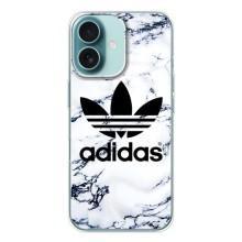 Чехлы Адидас для iPhone 16 (AlphaPrint) – Адидас на мраморе