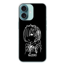 Чехлы Персонажи Аниме Наруто для iPhone 16 (AlphaPrint) – Re: Zero