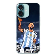 Чохли для iPhone 16 (Leo чемпіон) (AlphaPrint) (Мессі з кубком)