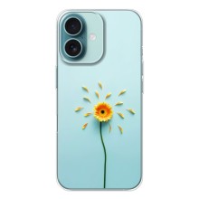 Чехлы с Цветами для iPhone 16 (VPrint) (Желтый цветок)