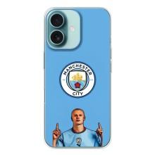Чехлы с футболистом Ерлинг Холанд для iPhone 16 (AlphaPrint) – Холанд Манчестер Сити