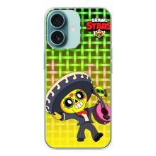 Чехлы Brawl Stars для iPhone 16 (AlphaPrint) – Поко в самбреро