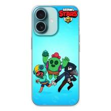 Чехлы Brawl Stars для iPhone 16 (AlphaPrint) – Тріо героїв