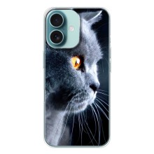 Чохли з Котиками для iPhone 16 (VPrint) (Сірий Кіт)