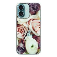 Чехлы с принтом Розочки для iPhone 16 – Букет РОЗ