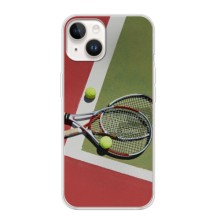 Чехлы с принтом Спортивная тематика для iPhone 16 (Ракетки теннис)