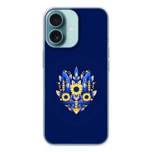 Чохли для iPhone 16 Укр. Символіка (AlphaPrint) (Квітковий Герб)