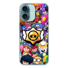 Чехол для iPhone 16 Бравл Старс (VPrint) – Лого Brawl Stars