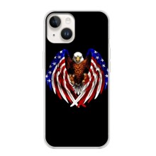 Чехол Флаг USA для iPhone 16 (Крылья США)