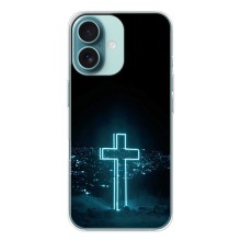 Чехол для iPhone 16 (AlphaPrint) - (Христианские) – Крест и город