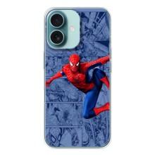 Силиконовый Чехол для iPhone 16 – Человек Паук