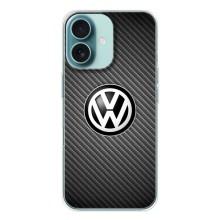 Чехол "Фольксваген" для iPhone 16 – На карбоне