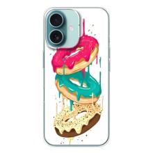Чехол с изображением  вкусной еды для iPhone 16 – Сочные пончики
