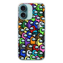 Чохли Амонг Ас для iPhone 16 (AlphaPrint) (Убитий)