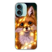 Чехол с Лисичкой для iPhone 16 – Новогодний лисенок