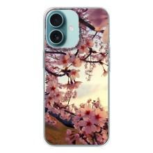 Чехол с принтом САКУРЫ на iPhone 16 – Цветущая сакура