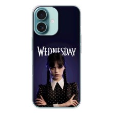 Силиконовый чехол с картинкой для iPhone 16 (Wednesday)