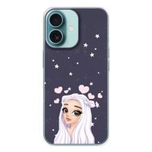 Чехол Стильные девушки на iPhone 16 (Девушка и сердечки)