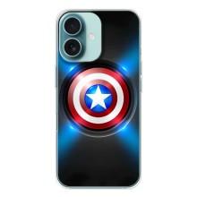 Чехол с Щитом Капитана Америки на iPhone 16 – Яркий Щит Капитана