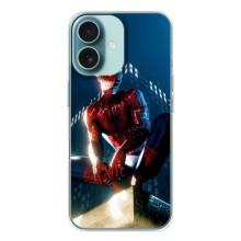 Чехол Супергерой Человека Паука на iPhone 16 – Паук на доме
