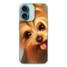 Чохол (ТПУ) Милі песики для iPhone 16 – Йоркширський тер'єр