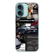 Чохол з авто Порше для iPhone 16 – Колаж Порше