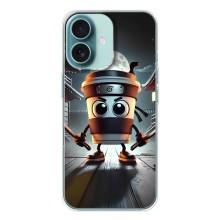 Чехол с мемом Тралалело тралала на iPhone 16 (Капучино асасино)