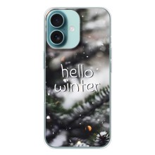 Новогодние, Праздничные Чехлы для iPhone 16 - 2024 год (Hello winter)