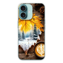 Чехол с уникальным дизайном «Осень с кофе» для iPhone 16 – Осенне-зимнее кофе