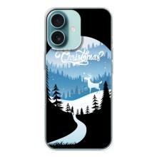 Силіконовий бампер на різдво для iPhone 16 – Різдвяний Олень