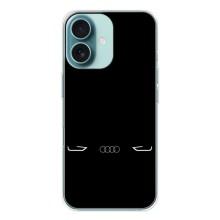 Силиконовый бампер с картинкой машины на iPhone 16 (Силует Audi)