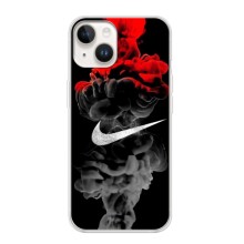 Силиконовый Чехол на iPhone 16 с картинкой Nike (Nike дым)