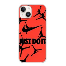 Силиконовый Чехол Nike Air Jordan на Айфон 16 – Just Do It