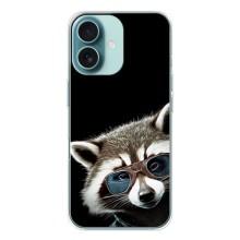 Силиконовый Чехол с Енотами на iPhone 16 – Стильный Енот
